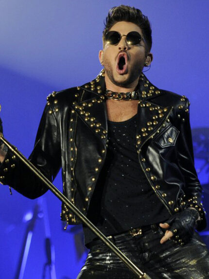 Adam Lambert Black Leather Jacket