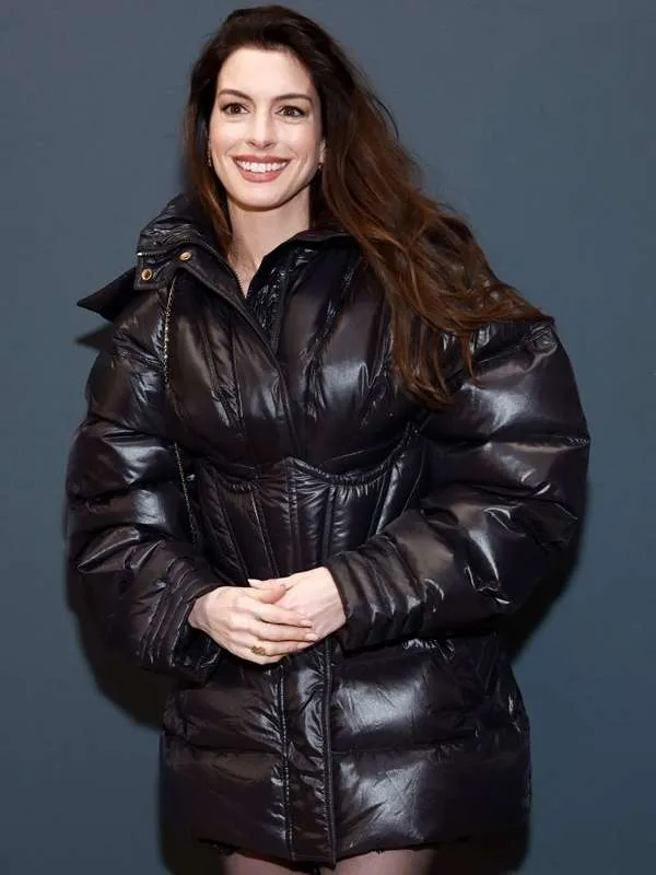 SFF Corset Anne Hathaway Black Puffer Jacket