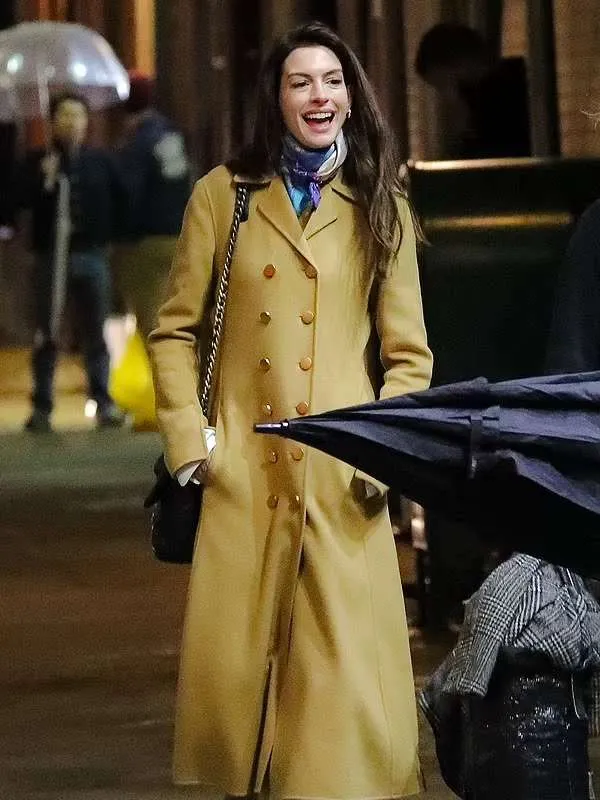 New York Anne Hathaway Beige Trench Coat