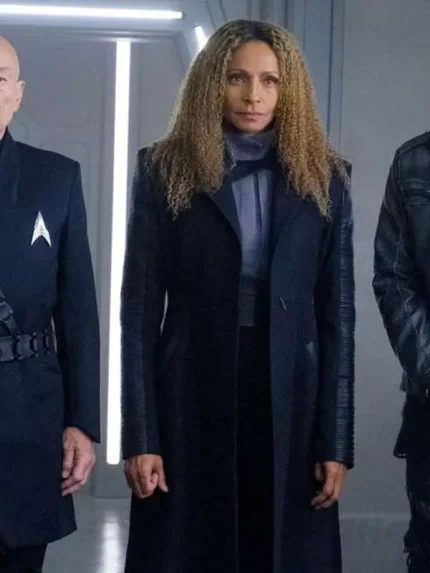 Star Trek Picard Michelle Hurd Black Coat