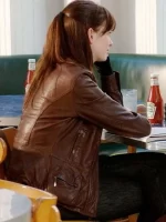 Anne Hathaway Brown Leather Jacket