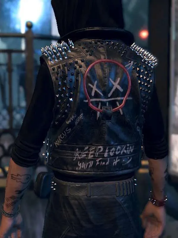 Legion Wrench Watch Dogs Black Leather Vest