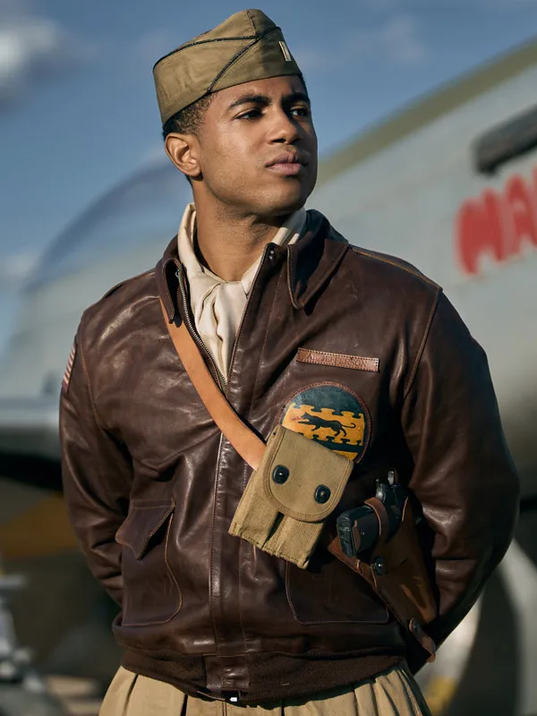 Masters Of The Air Branden Cook Brown Leather Jacket