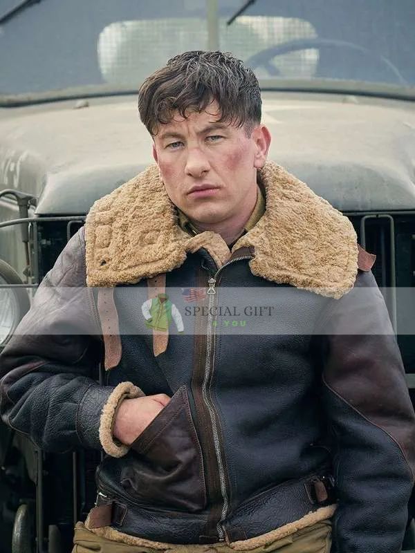 Barry Keoghan Masters of the Air 2024 Bomber Leather Jacket