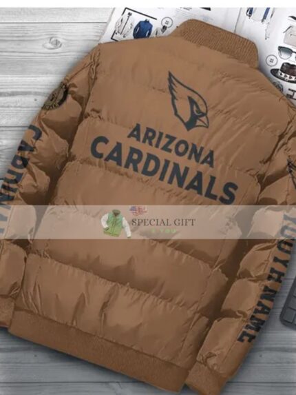 NFL Arizona Cardinals Brown Puffer Jacket 