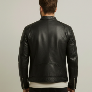 Men’s Classic Black Leather Jacket For Winter