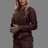 Star Trek Seven of Nine Picard brown Leather Jacket
