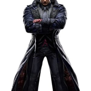 Tekken 8 Video Game Kazuya Mishima Purple Leather Coat