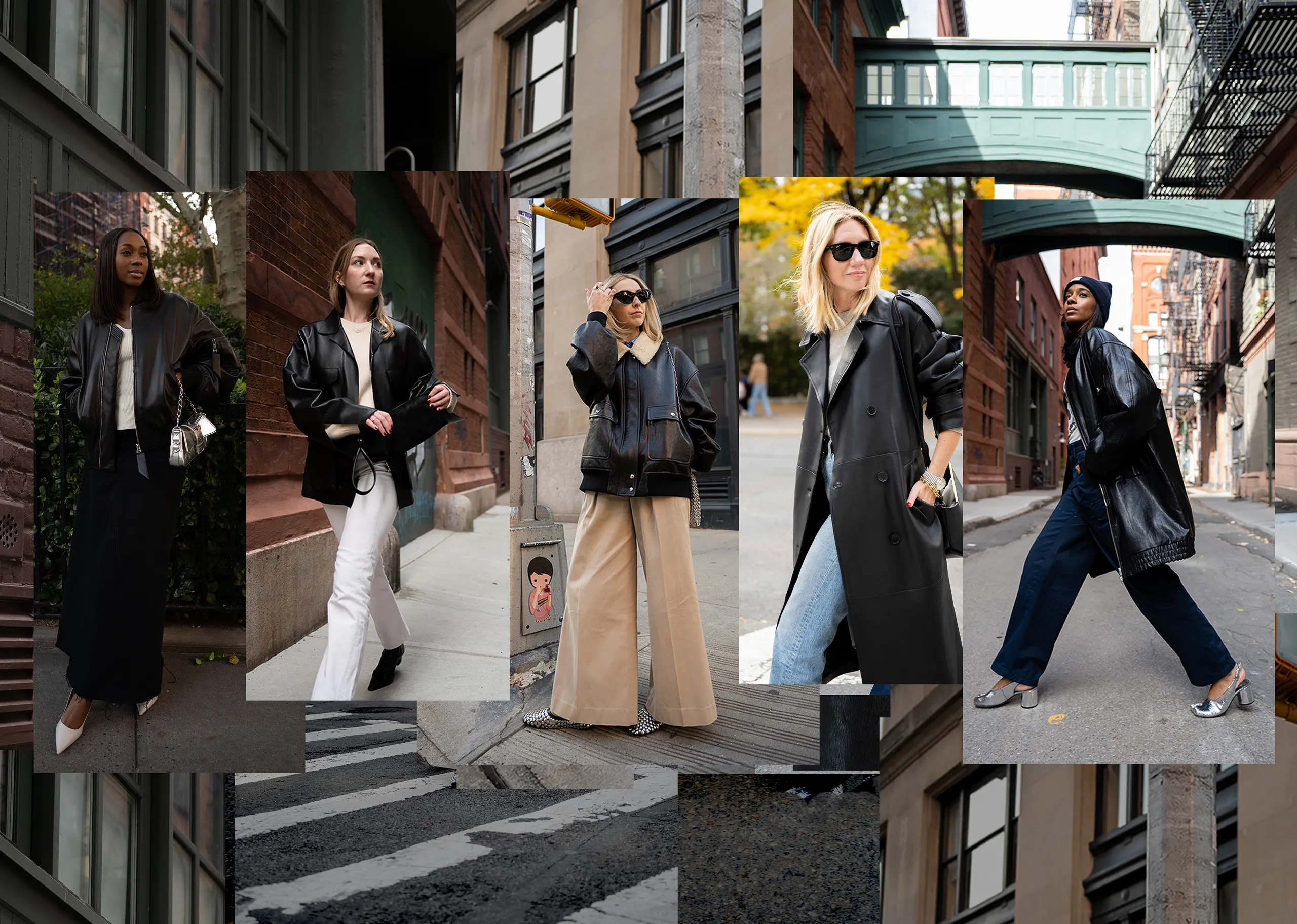 Leather Jacket Themed Mens Womens Outfits