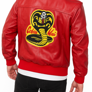 Cobra Kai S06 Johnny Lawrence Red Leather Jacket