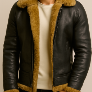 Primal Power Kraven The Hunter Real Leather Shearling Jacket