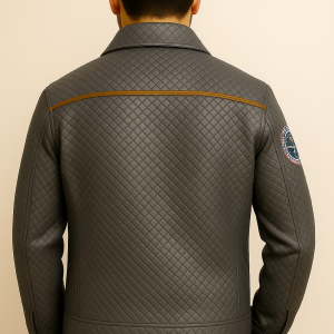 Star-Trek Enterprise S01 Away Team Gray Quilted Leather Jacket