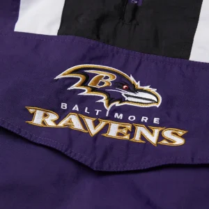 Baltimore Ravens Starter Black and Purple Hooded Jacket