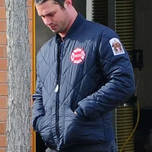 Kelly Severide Chicago Fire Blue Quilted Jacket