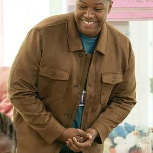 Luke Tennie Abbott Elementary S05 Brown Leather Jacket