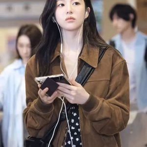 Can This Love Be Translated Go Youn-jung Brown Suede Leather Jacket