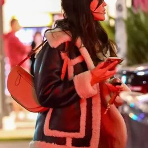 Eiza Gonzalez Leather Shearling Jacket