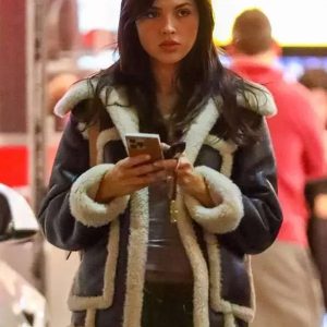 Eiza Gonzalez Leather Black Jacket