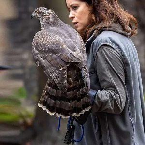 H Is for Hawk Claire Foy Grey Vest