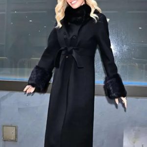 Jenny McCarthy New York City 2026 Black Wool Coat