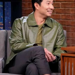 Simu Liu Late Night With Seth Meyers S13 Green Jacket