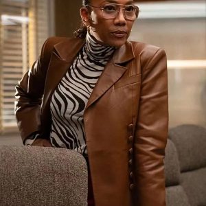 Amanda Wagner Will Trent S03 Brown Leather Blazer