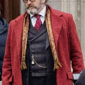 Bucephalus Hodge Young Sherlock Red Wool Coat
