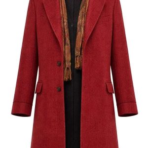 Young Sherlock Bucephalus Hodge Red Wool Coat