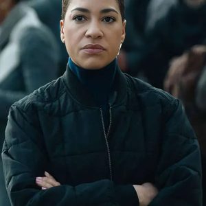 Criminal Record S02 Cush Jumbo Black Bomber Jacket