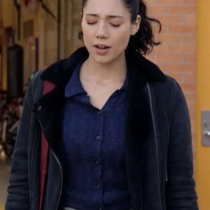 Chicago Fire S14 Hanako Greensmith Shearling Leather Jacket