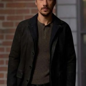 Peter Gadiot Memory of a Killer Black Leather Jacket