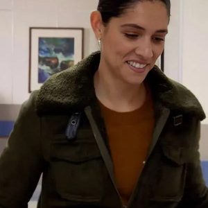 Miranda Rae Mayo Chicago Fire S14 Shearling Jacket