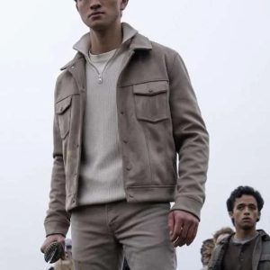 Percy Jackson and the Olympians Luke Castellan Beige Suede Leather Jacket