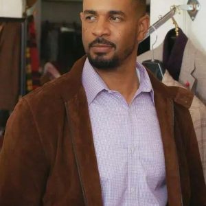 Damon Wayans Jr. Shrinking S03 Brown Leather Jacket