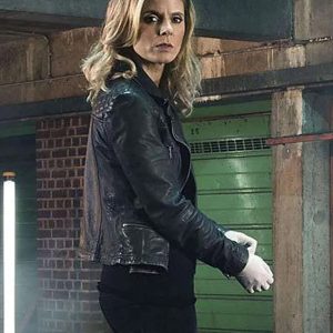 Silent Witness Emilia Fox Quilted Black Leather Jacket